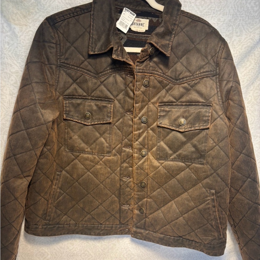 Shyanne Life Quilted Brown Shirt Jacket